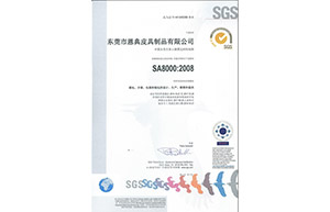 SA8000-2008證書